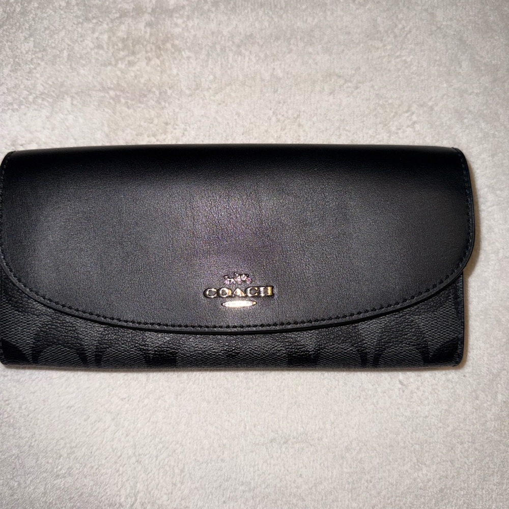 Coach Black Leather Women's Wallet